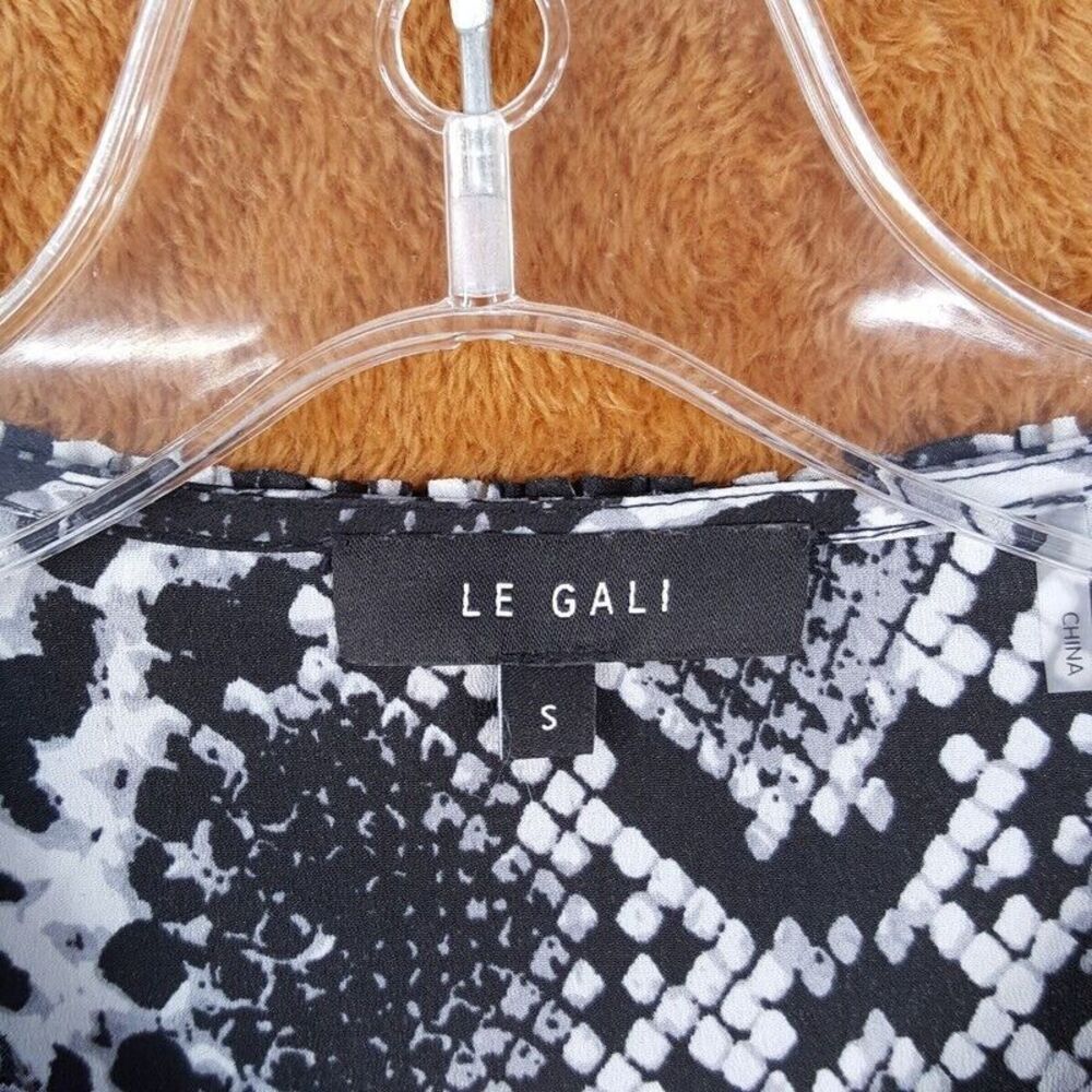Le Gali Womens Top Small Black Python Snakeskin H… - image 3